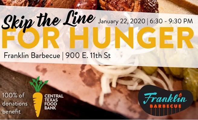 Skip the Line for Hunger Franklin Barbecue event promotion image